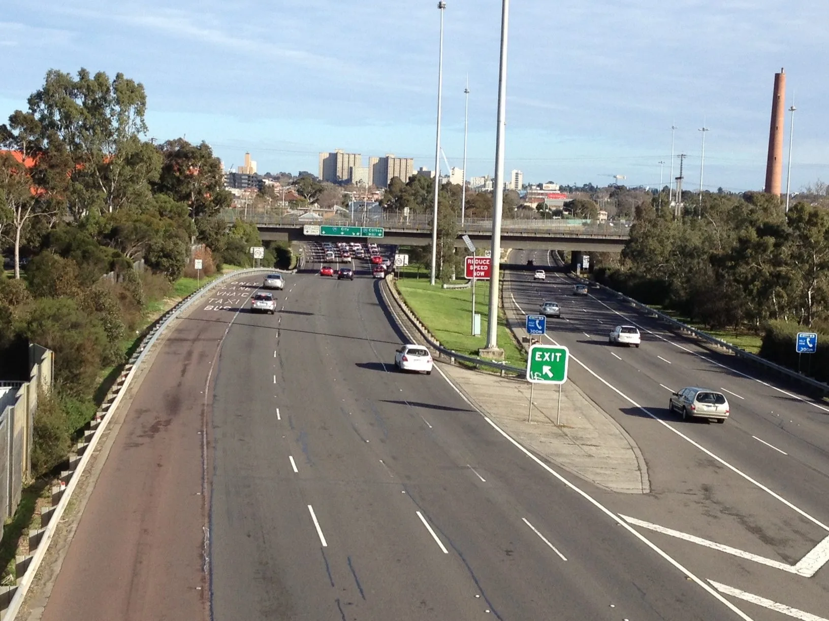 Eastern Freeway near Hoddle Street, Melbourne, looking west – part of the Hoddle to Burke section upgraded under the EHBA North East Link project