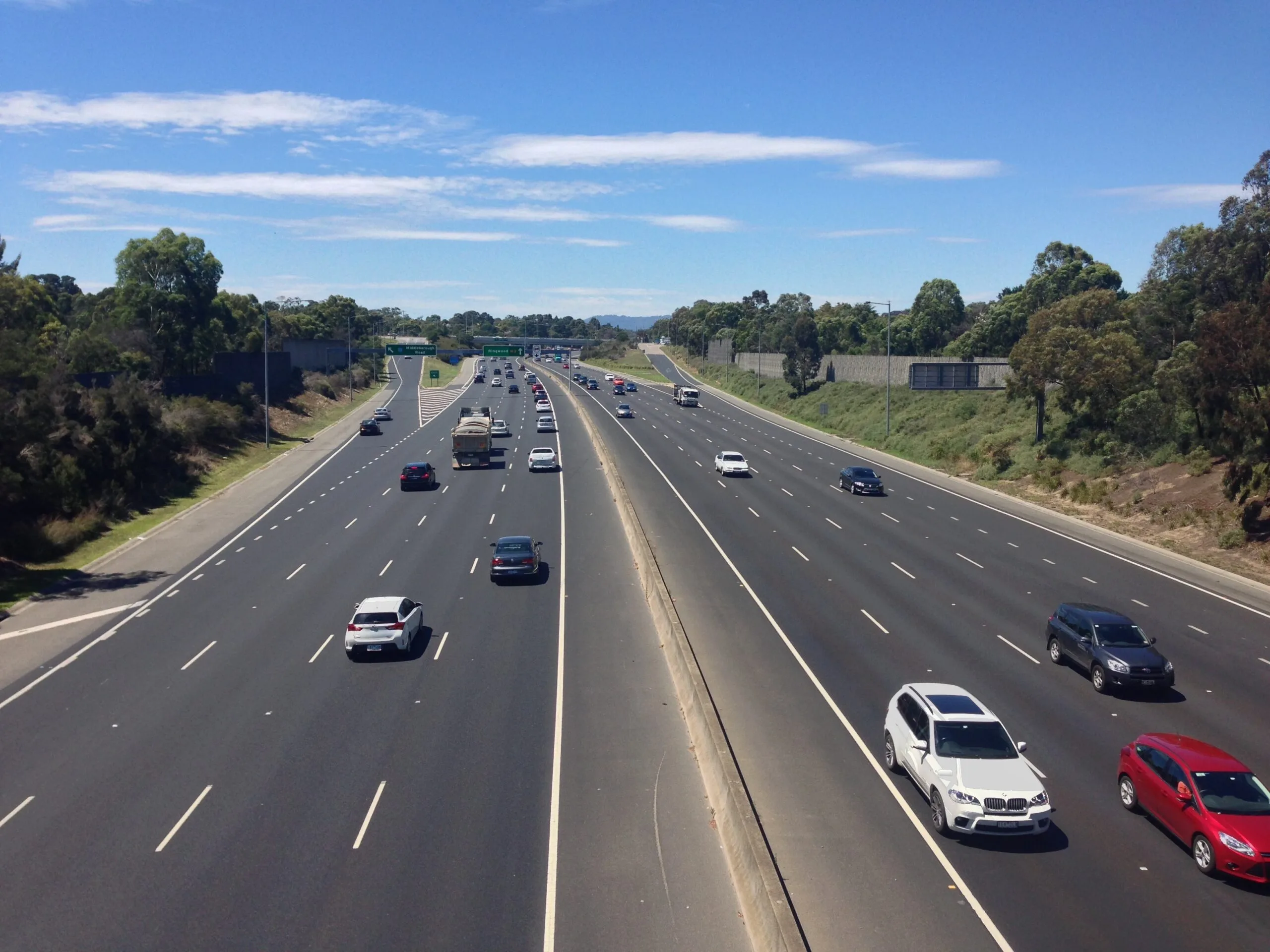 Eastern Freeway at Box Hill North, Melbourne – within the Tram to Springvale section upgraded under the ETSA North East Link project